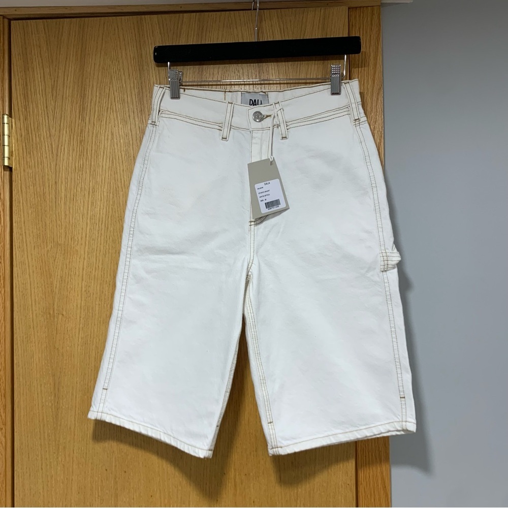 Dala Starch Shorts in White Optico - Size 25